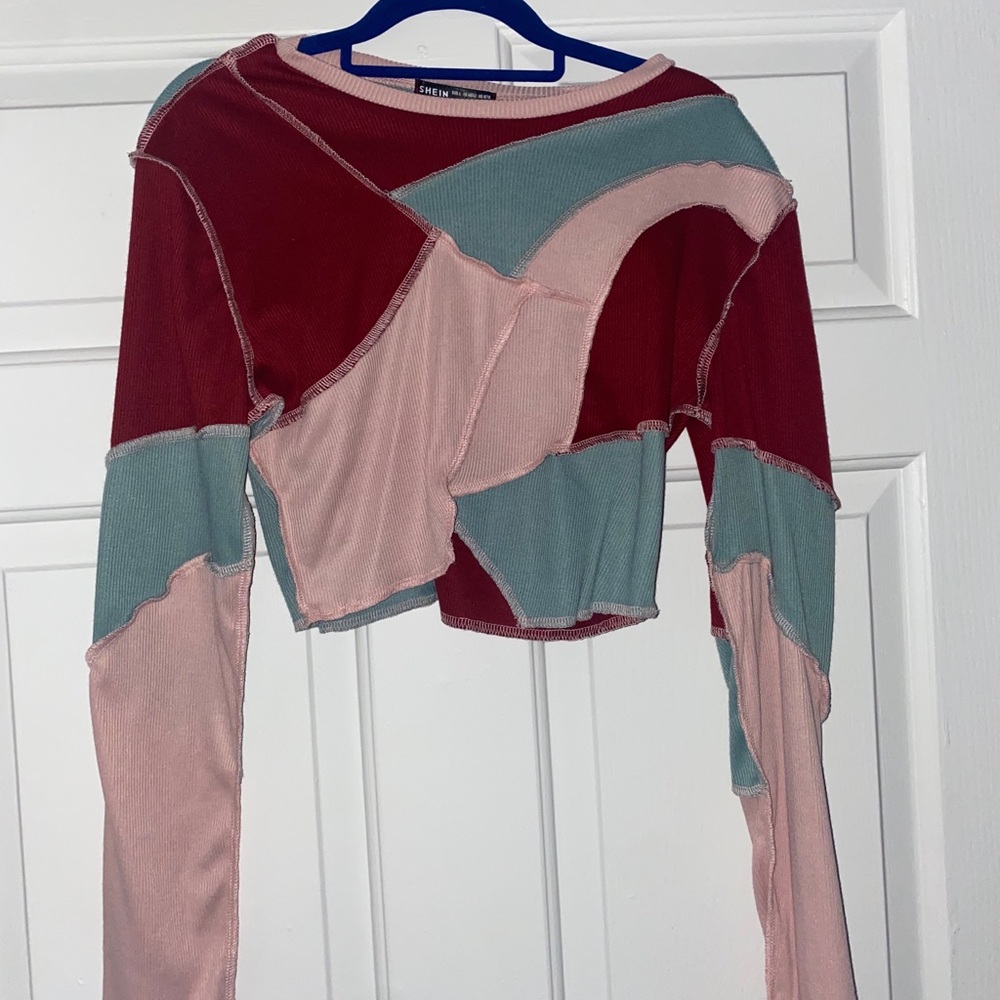 Stitch Rib-Knit Colorblock Tee